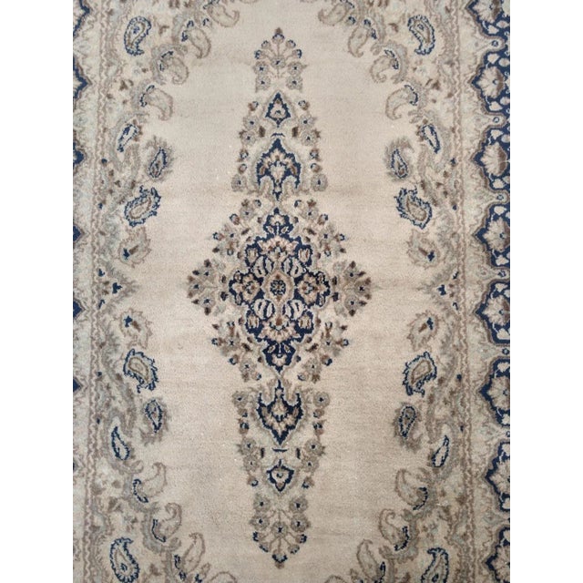 Wool pile genuine hand made vegetable dye vintage Persian Kerman -