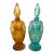 Pair of Bischoff Mid Century Punchinello Glass Decanters For Sale