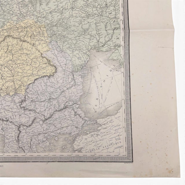 1866 Original French Strategic Military Map of Germany & Upper Italy, Hand-Colored For Sale In Columbus - Image 6 of 11