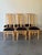 Mid 20th Century Italian Dining Chairs by Ims SRL - Maple Wood & Black Upholstery - Set of 6 For Sale - Image 4 of 10