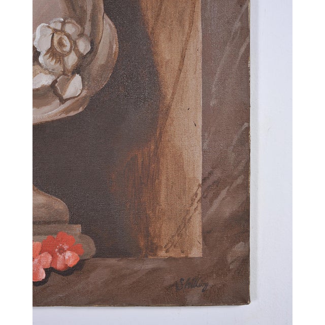 William Skilling "Bust of a Lady" Oil on Canvas Painting 3' Ft For Sale In Sacramento - Image 6 of 18