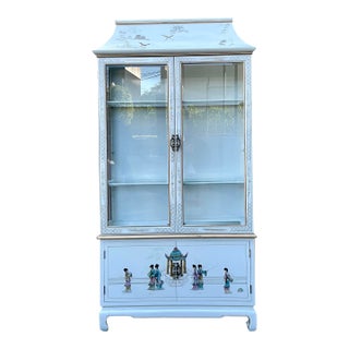 Vintage Chinoiserie Pagoda Cabinet For Sale