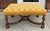 Italian Charles Pollock for William Switzer Carolean Tufted Walnut Bench For Sale - Image 3 of 6