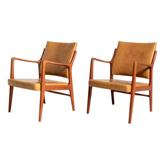 Scandinavian Leatherette Armchairs, 1960s, Set of 2 For Sale