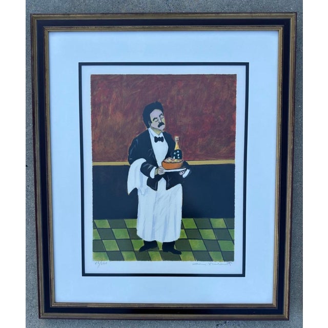 Pair of Guy Buffet Signed LTD Edition Lithographs – “Jean Pierre” & “The Waiter" For Sale In San Diego - Image 6 of 12