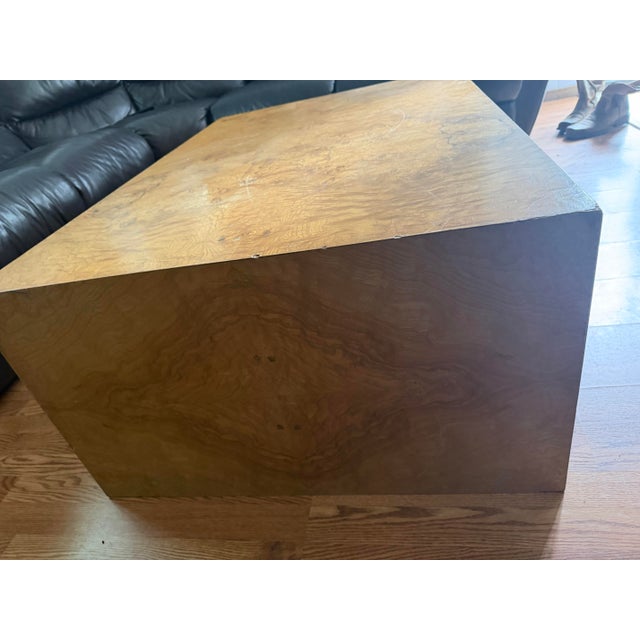 1970s 1970s Attributed to Milo Baughman Mid Century Burlwood Coffee Table For Sale - Image 5 of 7