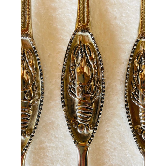 Wood Vintage Silver-Plated Lobster Forks and Cracker from Silea, 1970s, Set of 7 For Sale - Image 7 of 18