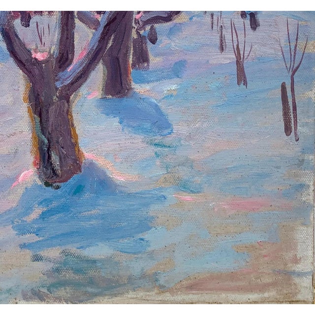 Winter Rural Landscape Painting, Impressionism Art, Ukrainian Artist (1979) 58-62 For Sale - Image 6 of 6
