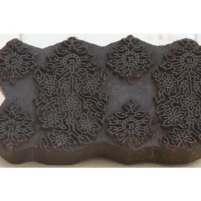 Marigold Vintage Wooden Printing Block For Sale - Image 4 of 8