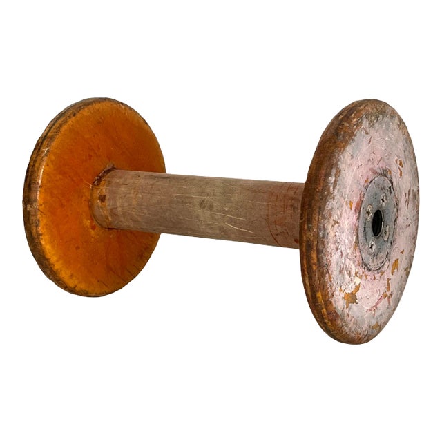 1920s Wooden Textile Factory Spool For Sale