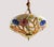 1980s Italian Style Ceramic & Brass Ornate Floral Large Pendant Light For Sale - Image 4 of 9