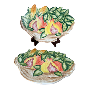Neiman Marcus Italian Hand-Painted Ceramic Trivets