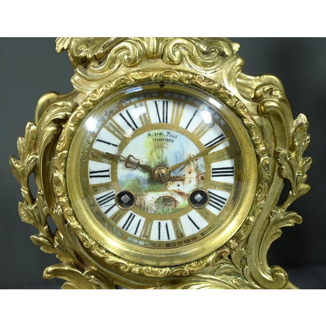 Gilt Bronze Fireplace Trim, 1930, Set of 3 For Sale - Image 6 of 18