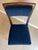 Jonathan Charles Open Back Dining Chair, Custom Blue Velvet Upholstery, Bleached Crotch Walnut Finish, Gold Accents For Sale - Image 15 of 18
