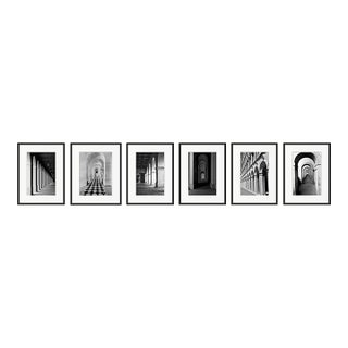 Set of 6 - 'Arches' #2 Framed Contemporary Black and White Gallery Wall of Photographs Installation For Sale
