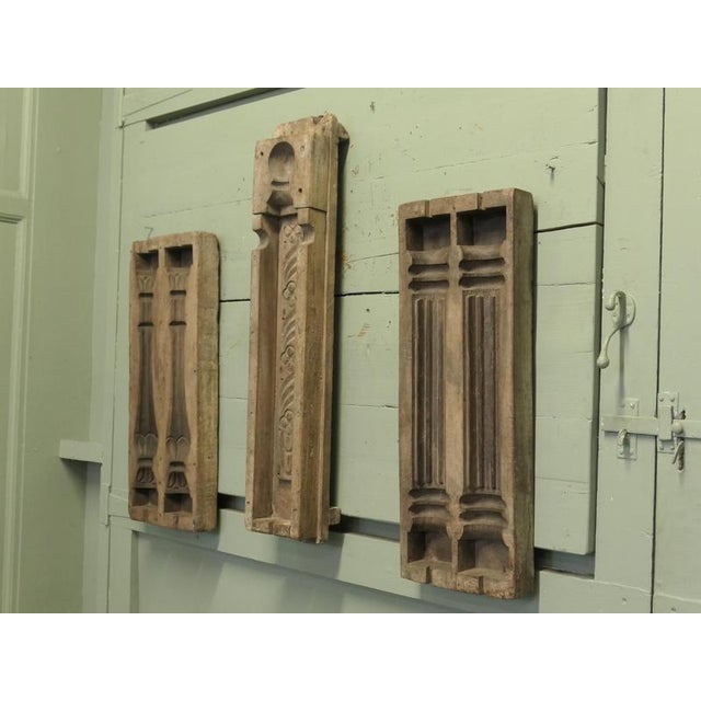 Late 19th Century Antique Wooden Plaster Gesso Cornicing Moulds, 1880, Set of 3 For Sale - Image 5 of 8
