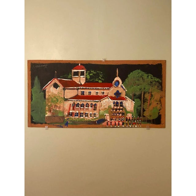 Jimmy Lee Sudduth Folk Art Painting Methodist Church Fayette, Alabama For Sale - Image 12 of 12