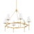 Mitzi Janelle 6-Light Chandelier, Aged Brass For Sale