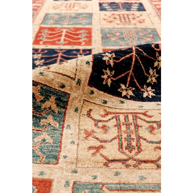 Brown Tiled Pasargad Home Sultanabad Lamb's Wool Runner- 2'10" X 12' 3" For Sale - Image 4 of 5