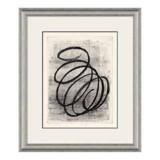 Black Swirl No. 8 Framed Art Print by David Phoenix For Sale