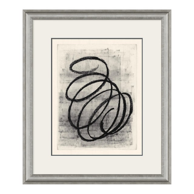 Black Swirl No. 8 Framed Art Print by David Phoenix For Sale