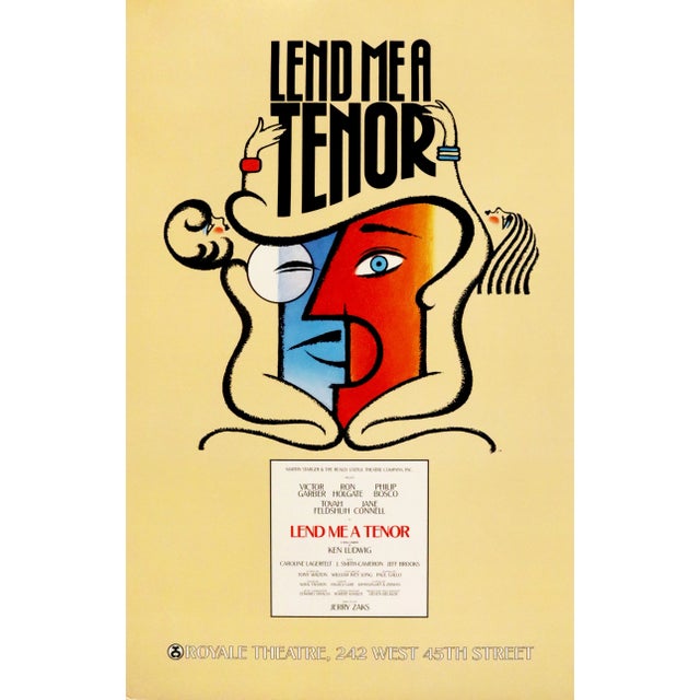 1980s Original Broadway Musical Poster, Lend Me a Tenor For Sale