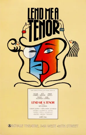 1980s Original Broadway Musical Poster, Lend Me a Tenor
