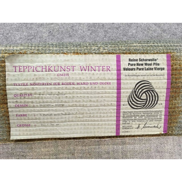 Geometric Wool Rug from Fritsch Design, 1984 For Sale - Image 8 of 15