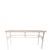A refined outdoor console table by Michael Taylor, designed with a clean architectural profile and a bamboo-inspired metal...