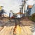 This is a one of a kind original impressionist cityscape watercolor painting by southern California artist, Duke Windsor....