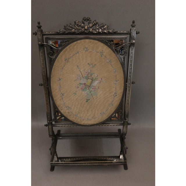 Silver Vintage Silver Plated Table Mirror, 1890s For Sale - Image 8 of 13