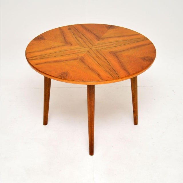Mid-Century Modern Vintage Walnut Coffee or Side Table, 1950s For Sale - Image 3 of 8