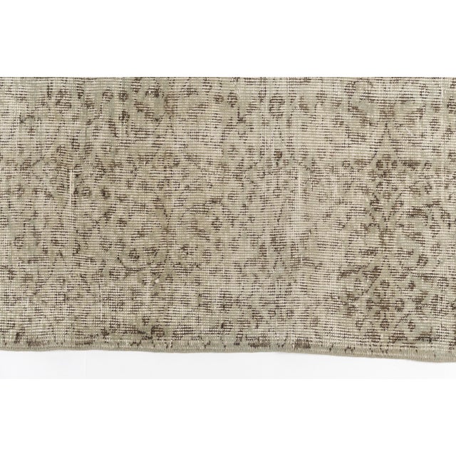 Turkish 1950s Gray Anatolian Handknotted Wool Carpet For Sale - Image 3 of 9