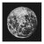 Vintage Black and White Moon Print - 16" X 16" For Sale