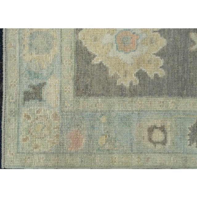 Turkish Oushak Runner Rug 2'9" x 8'7" #17369 For Sale In Houston - Image 6 of 8