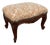 Antique Louis XV French Provincial Footstool With Fortuny Seat For Sale