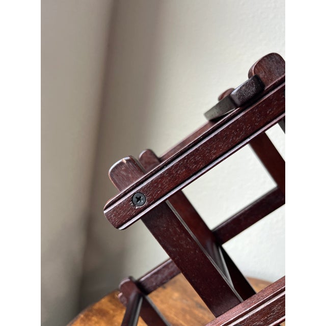 Late 20th Century Mid-Century Modern Style Espresso Color Wooden Wine Rack for 8 Bottles For Sale - Image 5 of 5