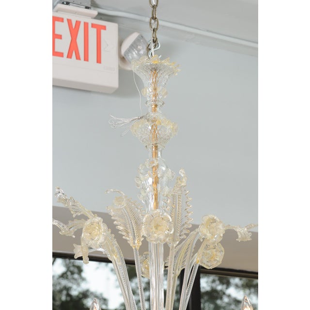 1940s Cascading 6-Light Murano Glass Chandelier For Sale In Atlanta - Image 6 of 17