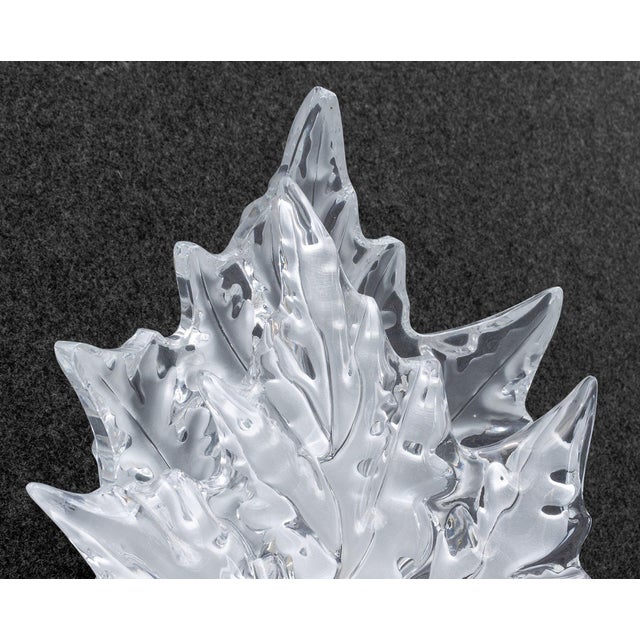 Early 21st Century Pair of Lalique Crystal and Chrome "Champs Elysees" Wall Sconces For Sale - Image 5 of 13