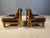1960s Vintage Rustic Brown Leather and Oak Lounge Chairs, 1960s, Set of 2 For Sale - Image 5 of 12