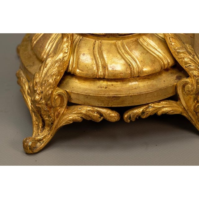Gold Large French Louis XV Style Bronze Candelabras, 1920, Set of 2 For Sale - Image 8 of 18