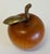 Figurative Vintage Carved Wood Apple With Brass Stem For Sale - Image 3 of 9