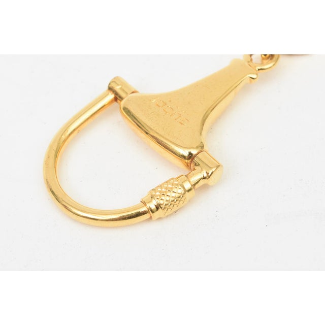 1970s Vintage Gucci Gold Plated Horse Bit Key Chain, 1970's For Sale - Image 5 of 9