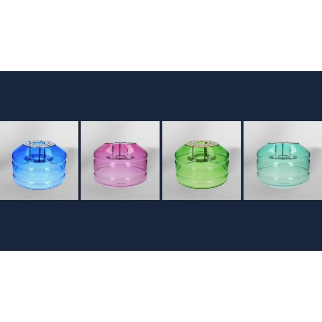 Orb Modern Minimalist Blown-Glass Transparent Vase For Sale - Image 11 of 12