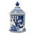 Vintage Delft Blue White Ginger Jar Painted Porcelain Decor For Sale