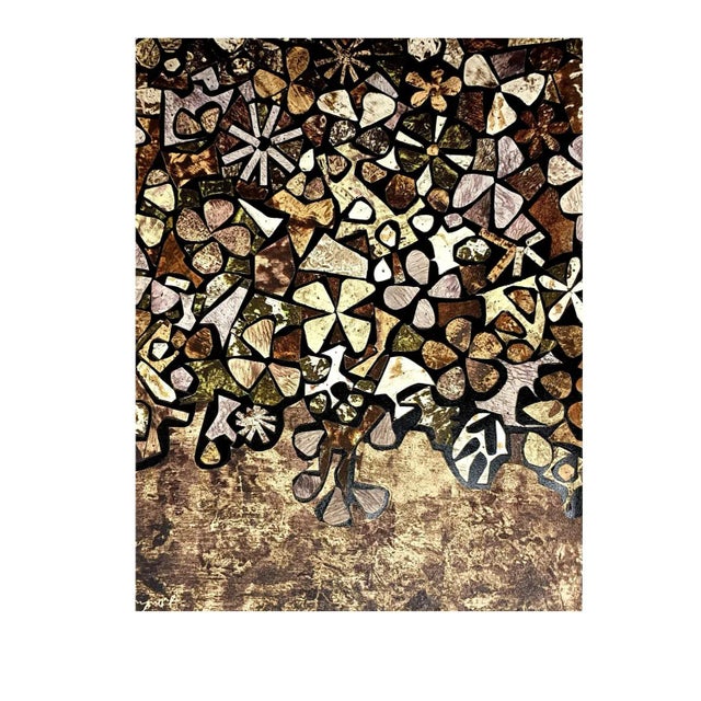Brown after Jean Dubuffet - Flowers - Pochoir 1957 For Sale - Image 8 of 8