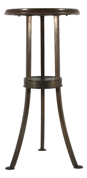 Vintage Hollywood Regency Poured Resin Top & Iron Bistro Table