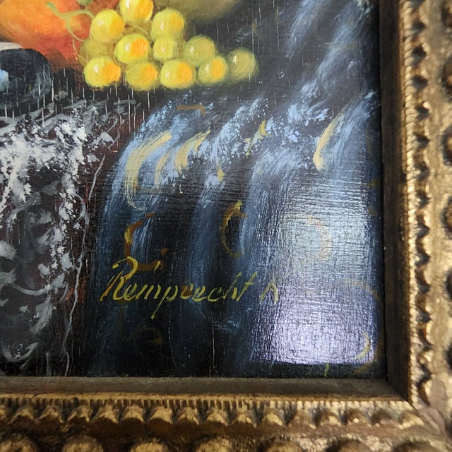 Early 20th Century Original Artist Signed Johan Karoly Reinprecht Ornate Gold Framed Still Life Oil Painting For Sale - Image 18 of 18