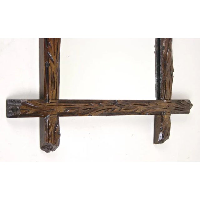 Glass Austrian Black Forest Wall Mirror, 1880s For Sale - Image 7 of 17