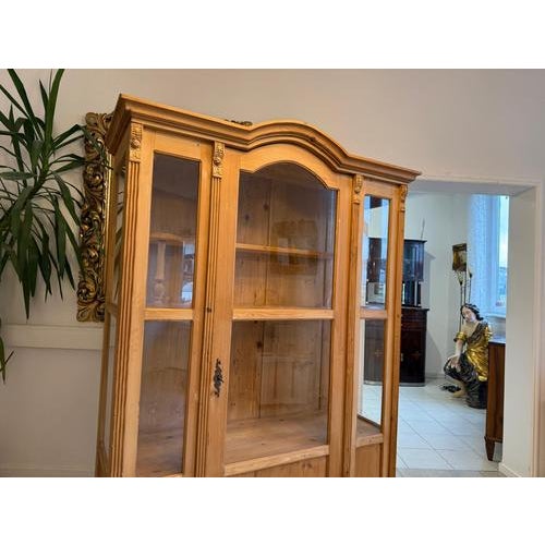 Rustic Farmhouse Display Cabinet in Softwood, 1970s For Sale - Image 9 of 15